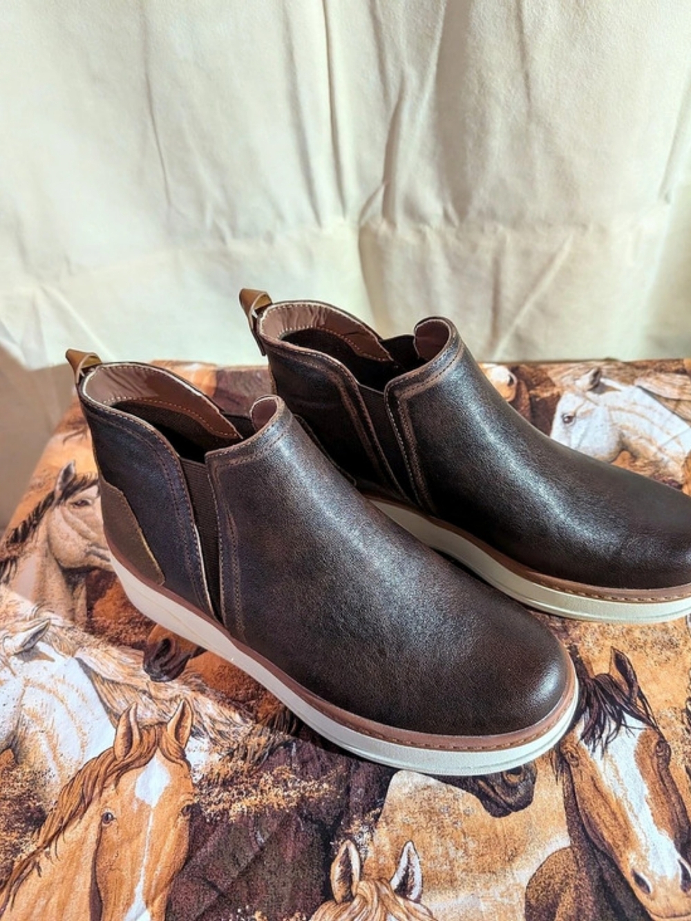 Blowfish Malibu Charming Wedge Bootie Brown Ankle Boots